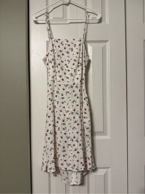 Floral Spaghetti Strap Midi Dress in Cream